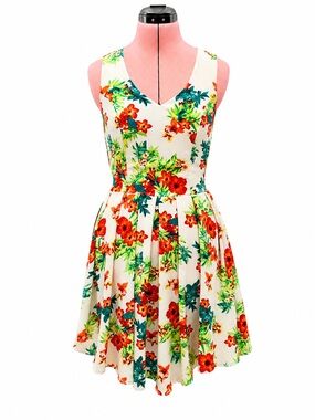 Tropical Floral Fit & Flare Dress